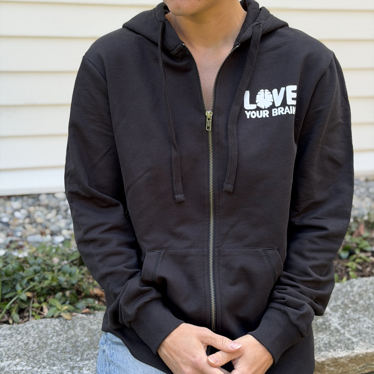 Zip Hoodie - Black – LoveYourBrain